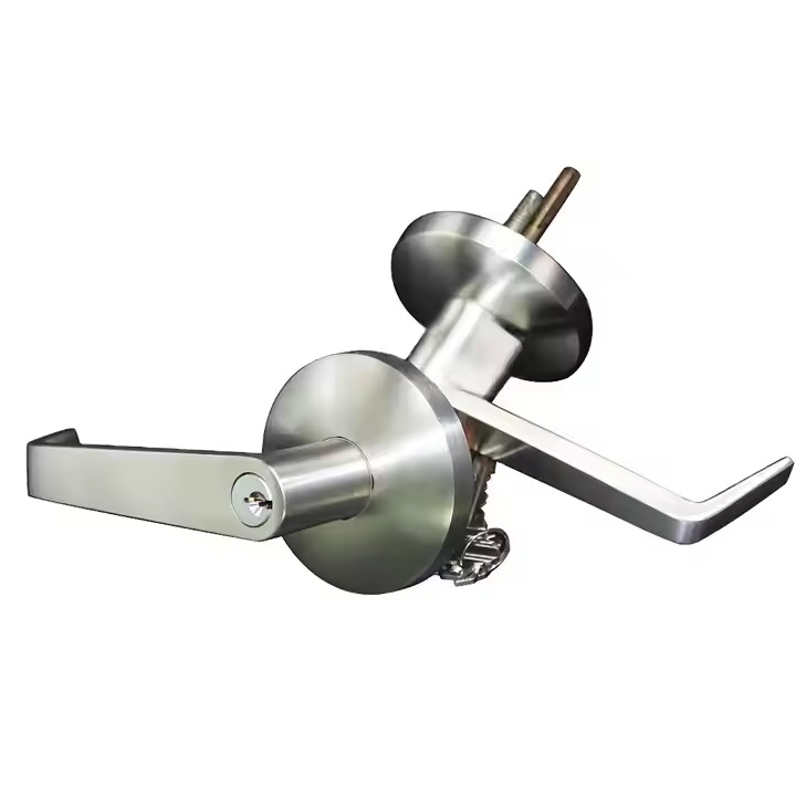 Acero inoxidable fundido 304 manija cerradura fuego barra de empuje manija externa fuego puerta cerradura fuego puerta hardware