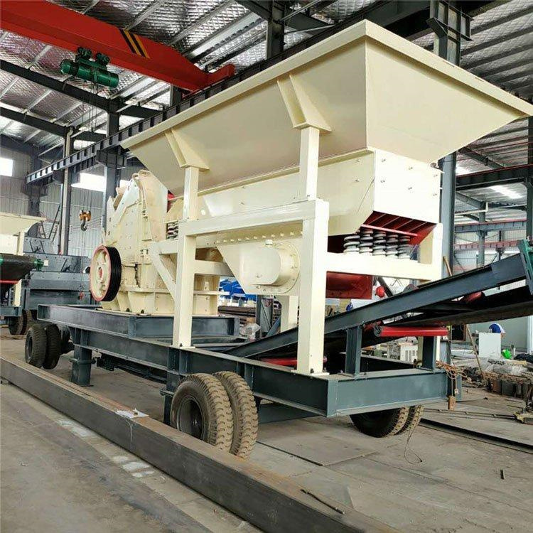 大口径反击破河卵石大口反击式制砂机建筑垃圾移动反击式碎石机