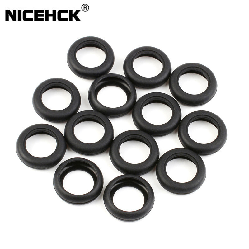 Nicehck Original Flat Head Earphone Rubber Sleeve Earplugs Silicone Anti-Slip Rubber Ring Black Rubber Ring Suitable for Flat Head
