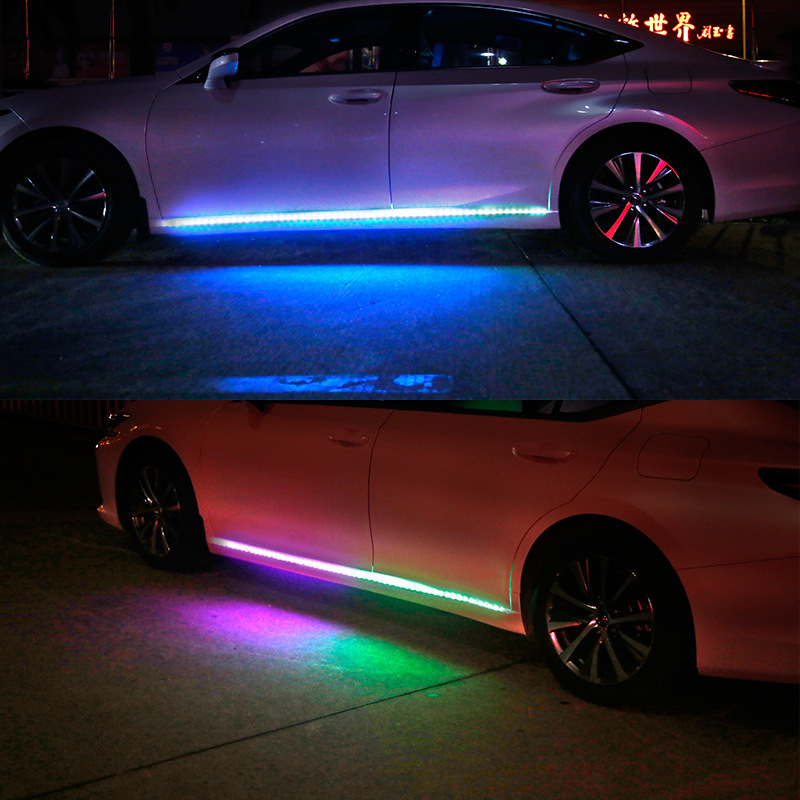 Lámpara de decoración de automóviles, luz de streamer lateral, luz de marquesina de streamer LED, luz de guía de agua de colores, luz de respiración image 1