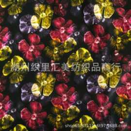 春夏40支小碎花印花面料 直播夏季 爆款立体花女装连衣裙外单数码