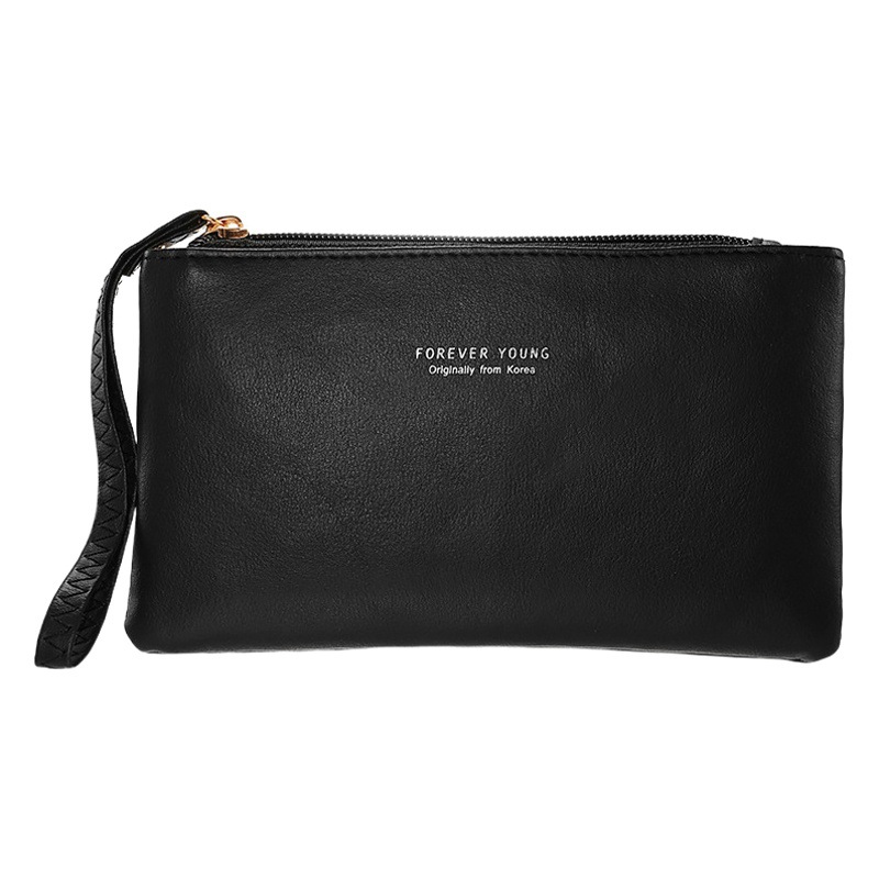 Portable Multifunctional Fashion Storage Bag Women's Wallet Zipper Clutch Bag Large Capacity Leather Wristband Bag Clutch Bag