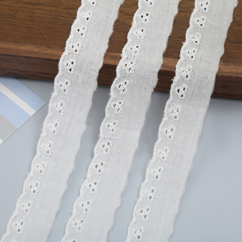 2.5cm Classic Three-Hole Cotton Lace Wholesale Children's Clothing Skirt Hem Accessories Lace Trim Skirt Edge Accessories 2.5cm Classic Three-Hole Cotton Lace Wholesale Children's Clothing Skirt Hem Accessories Lace Trim Skirt Edge Accessories
