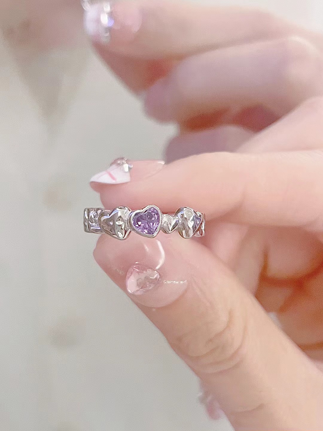 Accessory, small design ring, flowered, high-quality style, simple and elegant design