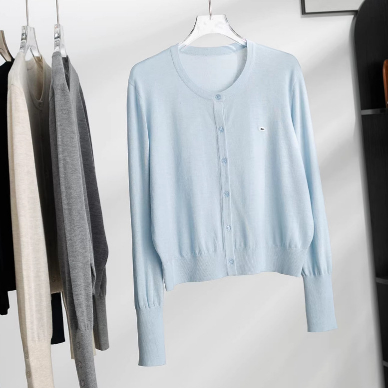 One-Piece Drop-Shipping Knitted Cardigan for Women, Early Spring and Autumn, Thin Style, 2026 Spring New High-End Wool Cardigan Outerwear Top