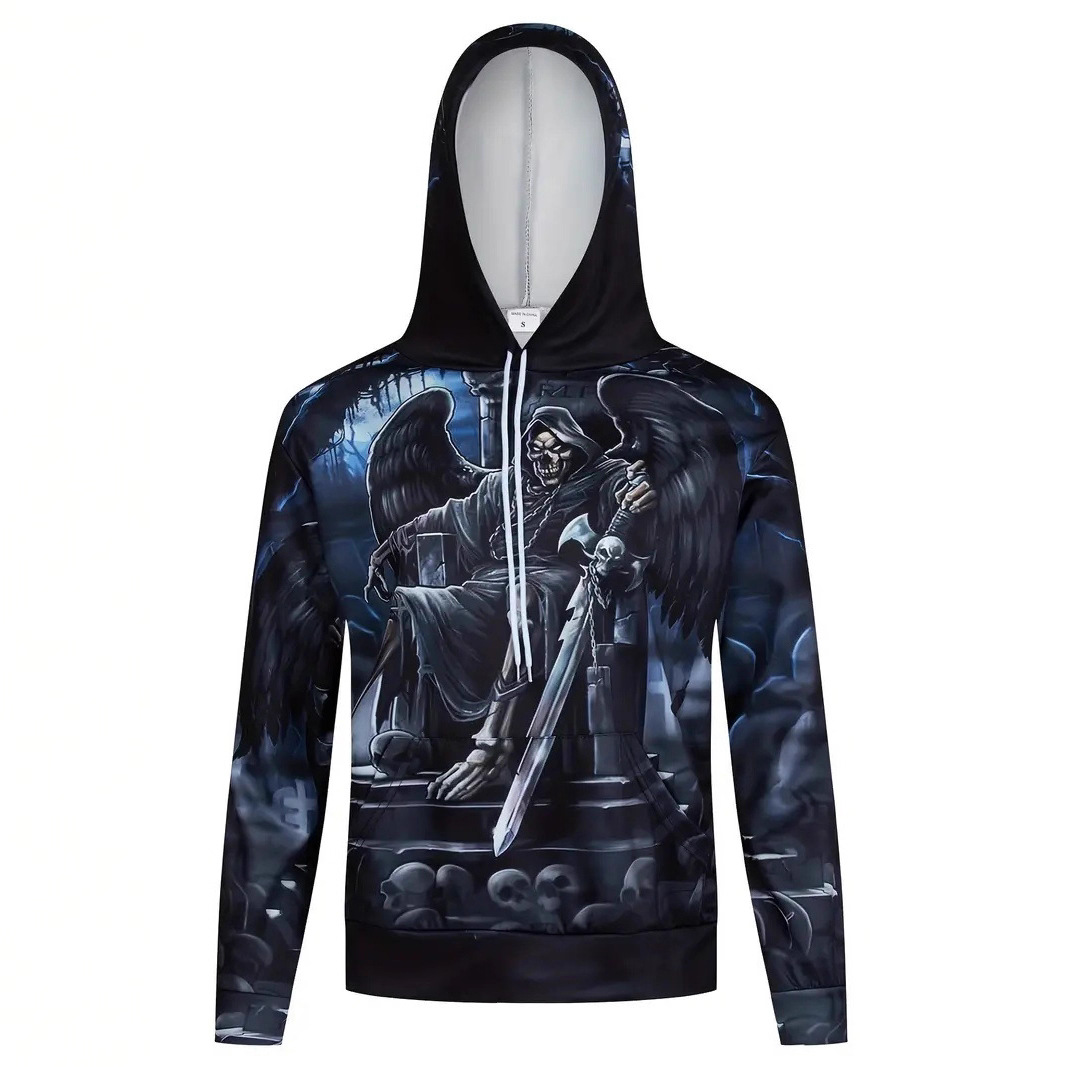 3D Digital Printed Sweater Men's Diablo Series Long Sleeve Pullover Hoodie Top_voghion.com