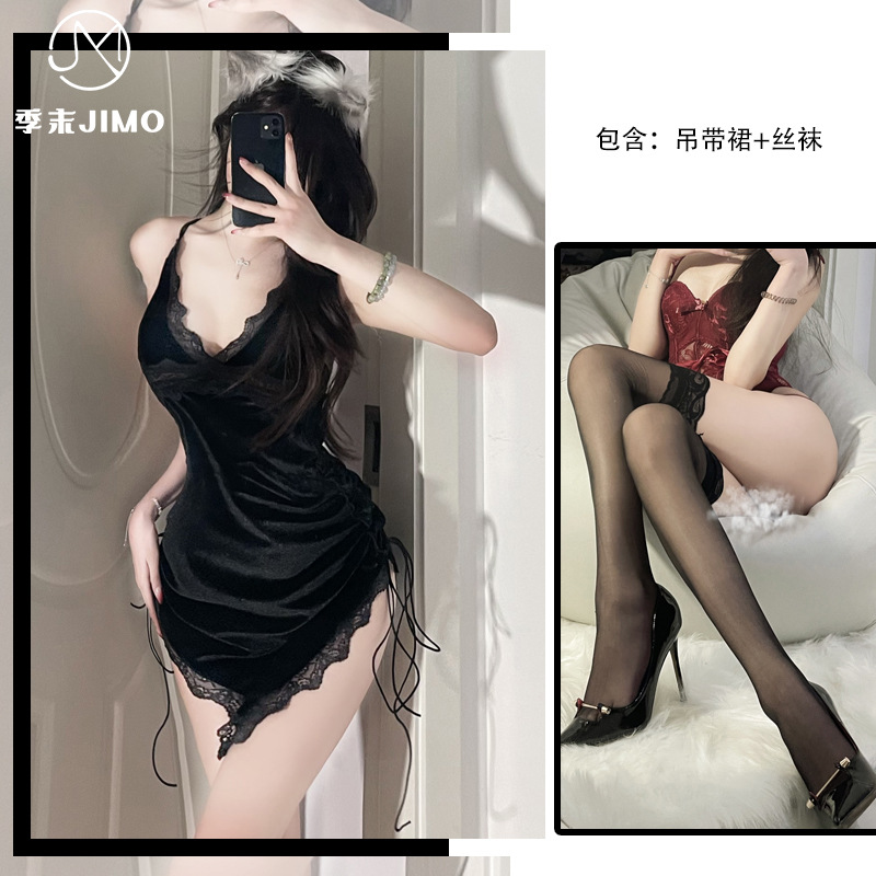 블랙 + 레이스 스타킹