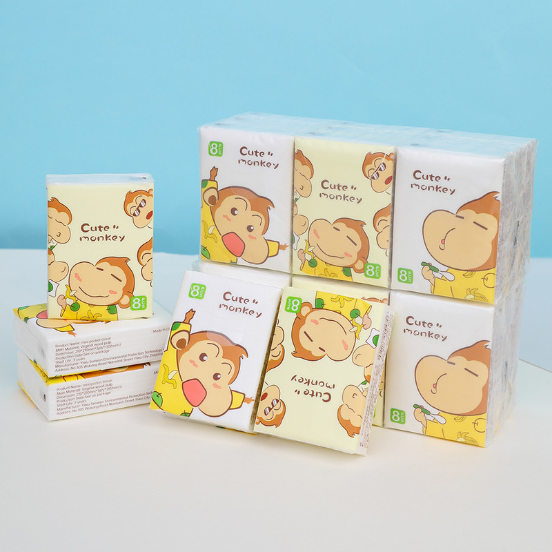 Cartoon Pattern Handkerchief Tissue Paper for Children, Portable Small Pack Tissue, Student Pocket Tissue Cartoon Pattern Handkerchief Tissue Paper for Children, Portable Small Pack Tissue, Student Pocket Tissue