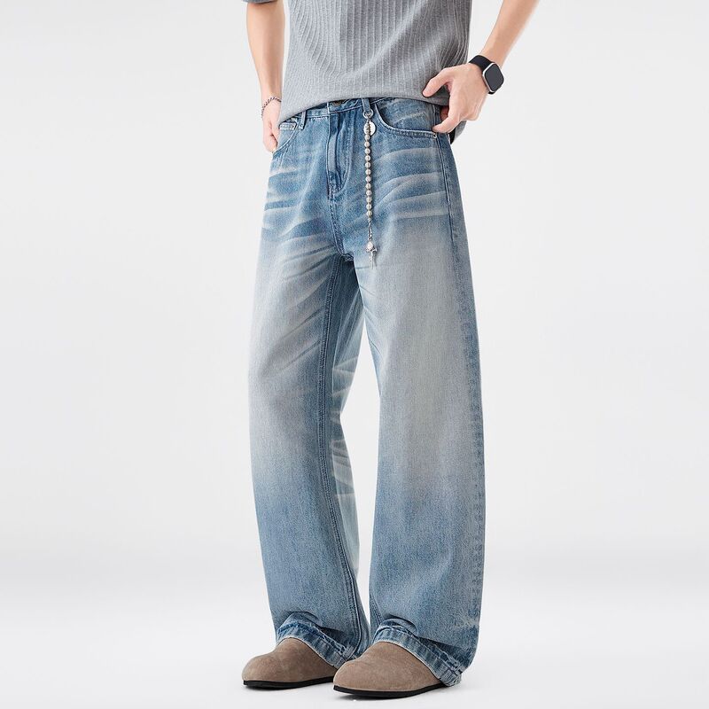OT Men's American Style 2021M Jeans Men's Cleanfit Combat Straight-Leg Pants Slightly Flared Casual Trousers OT Men's American Style 2021M Jeans Men's Cleanfit Combat Straight-Leg Pants Slightly Flared Casual Trousers