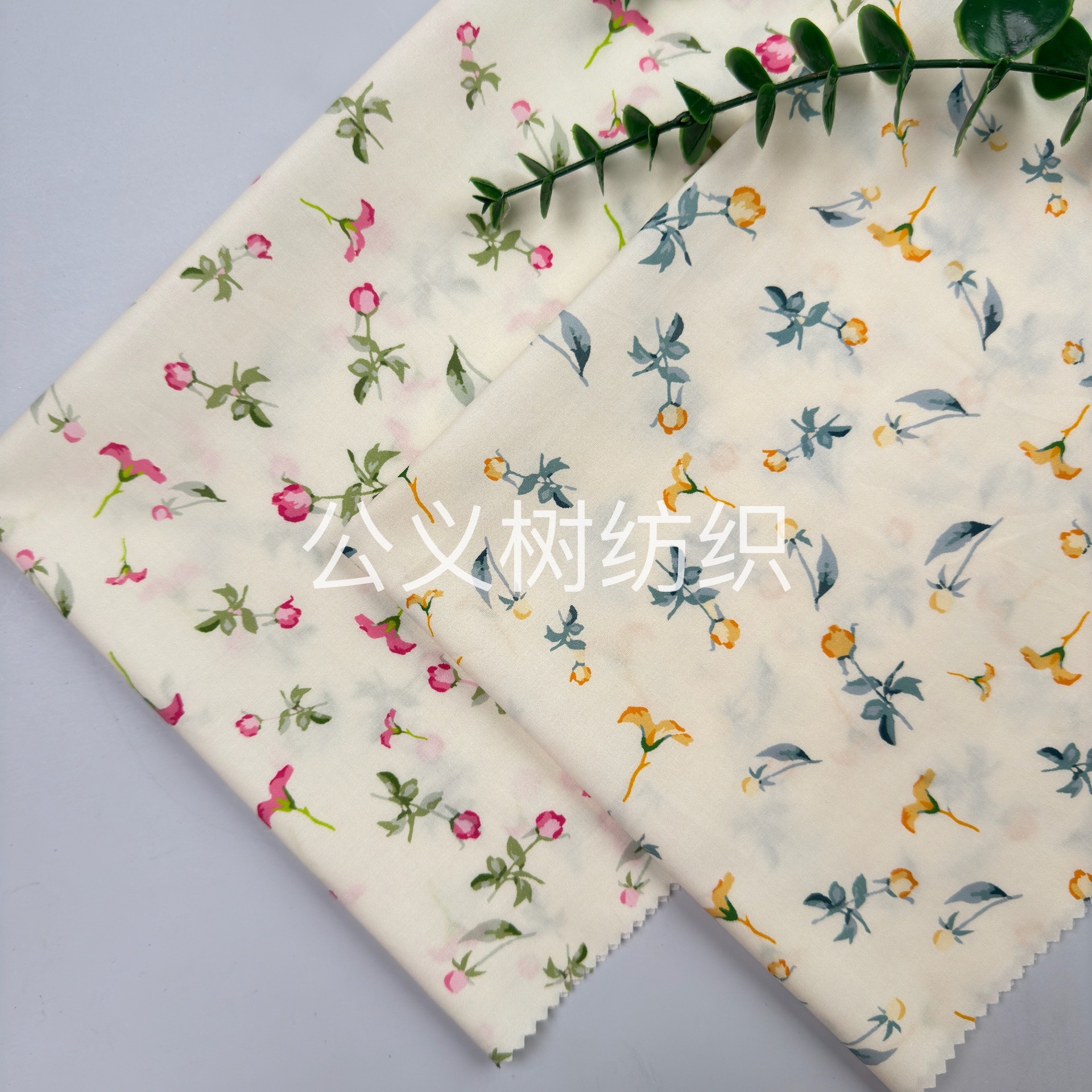 「花卉锦绸」春夏新款全棉60支仿天丝亲肤面料数码直喷印花布料
