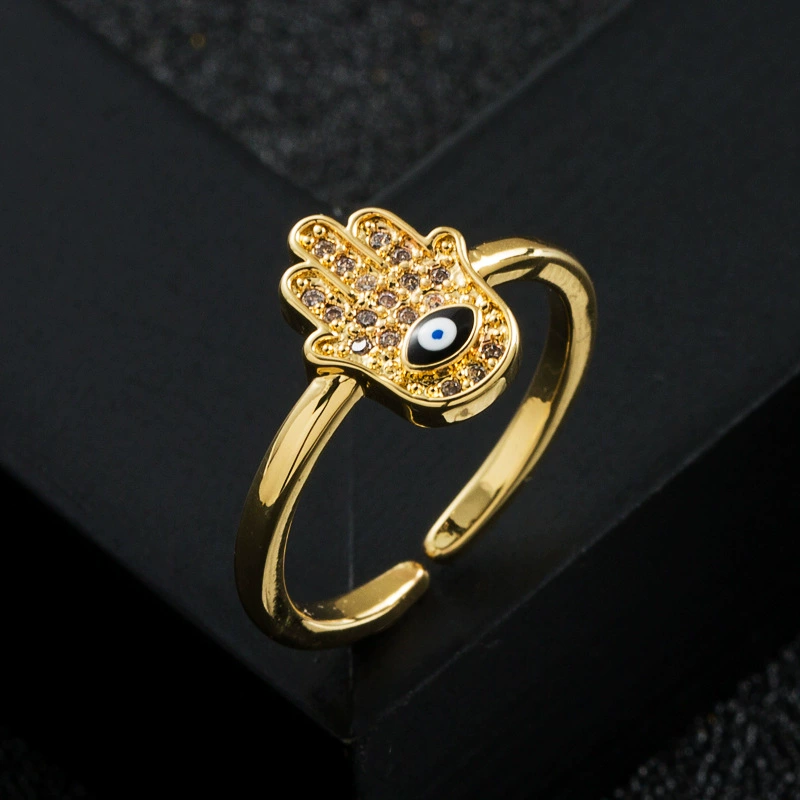 Fashionable copper zirconium, one size small design ring with stone hip-hop style, European style, micro incrustation, simple and elegant design