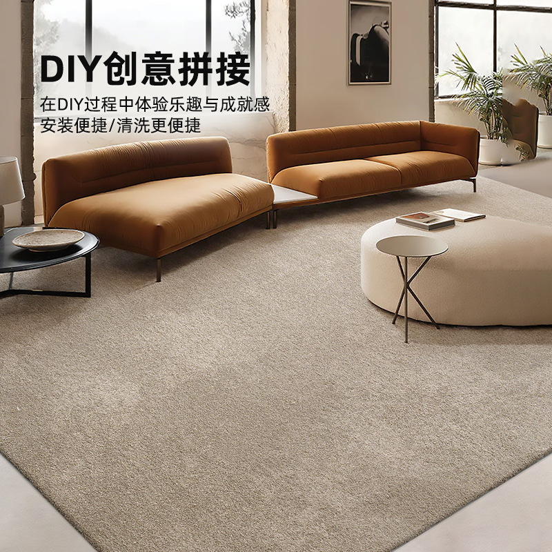Alfombra de sala de estar 2025 nueva alfombra doméstica resistente a la suciedad fácil de cuidar alfombra DIY gran área al por mayor