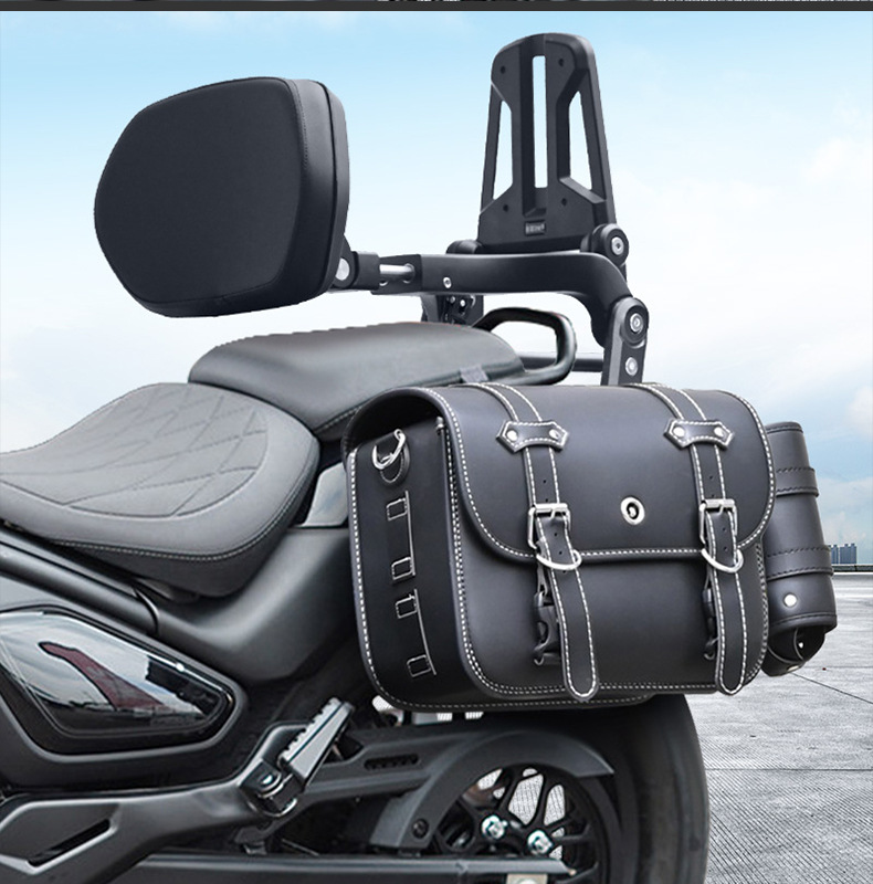 Suitable for Cfmoto 550Clc Bumper Folding Backrest Quick-Release Side Bag Rear Backrest Passenger Backrest Rear Rack Modification