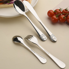 批发创意不锈钢小熊西餐具刀叉勺西式家用卡通儿童餐具套装