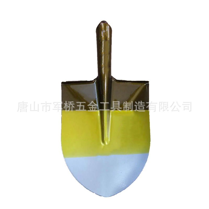 挖沙铁锹头批发伊朗伊拉克市场农用工具3色钢锹木柄锨头