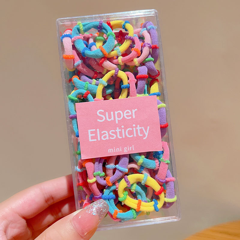 Banda de goma para niños cabeza de corbata femenina chica de alto aspecto no duele el pelo trenza de bebé cabeza cuerda chica Cola de Caballo banda de goma anillo de goma