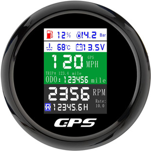 85mm����һ�๦�ܱ� GPS�ٶ�����D��Ӌ�r��λ늉��͉�ˮ��12V24V
