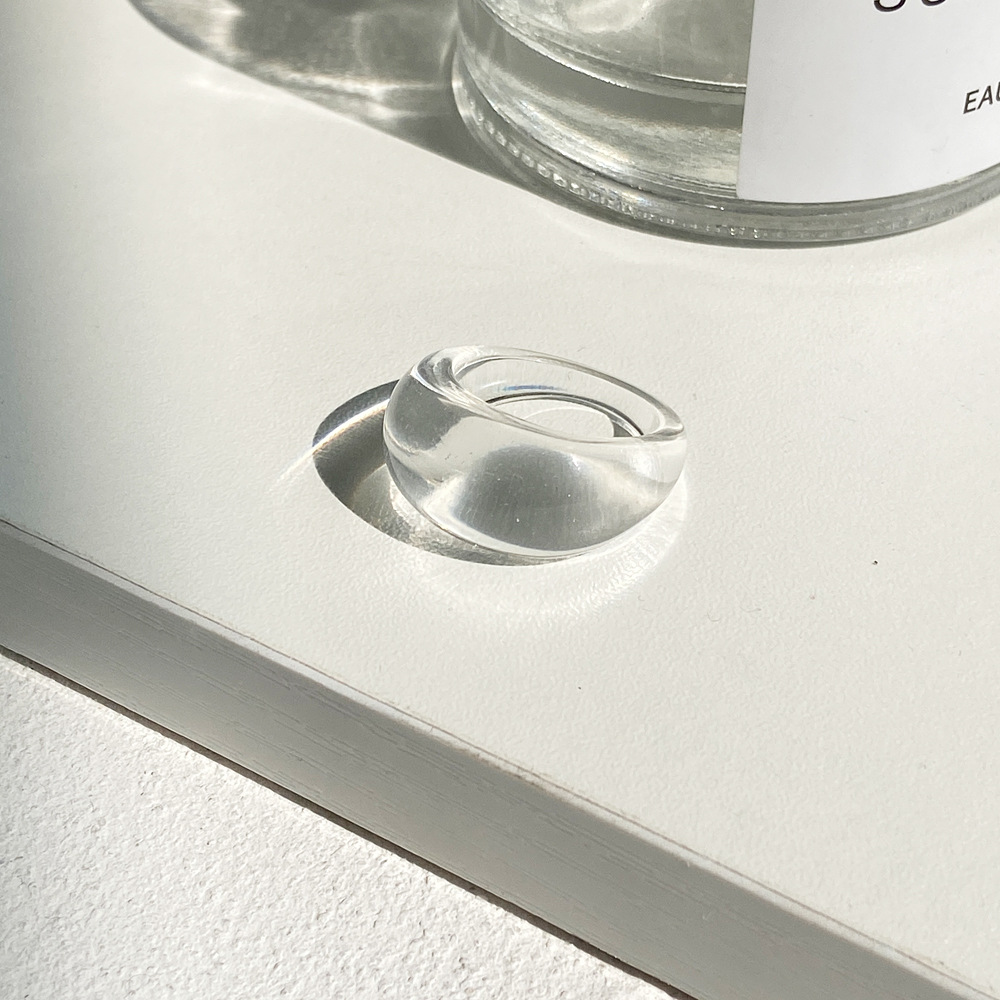 wholesale simple geometric rendering resin ring