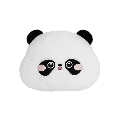 Seat cushion, seat cover: Rabbit Fur, Cute Bear Car - rabbit-fur-embroidered-panda-lumbar-support