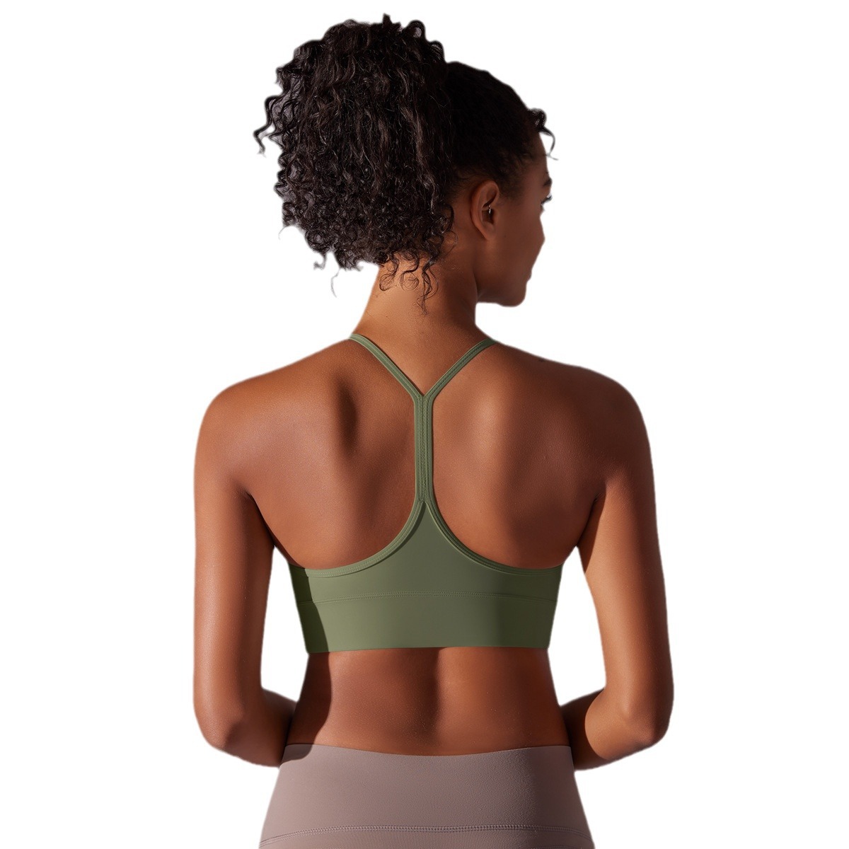 Transfronterizo europeo y americano cepillado de doble cara piel-amigable en forma de I belleza espalda ropa de yoga ropa deportiva correr fitness yoga sujetador para mujeres