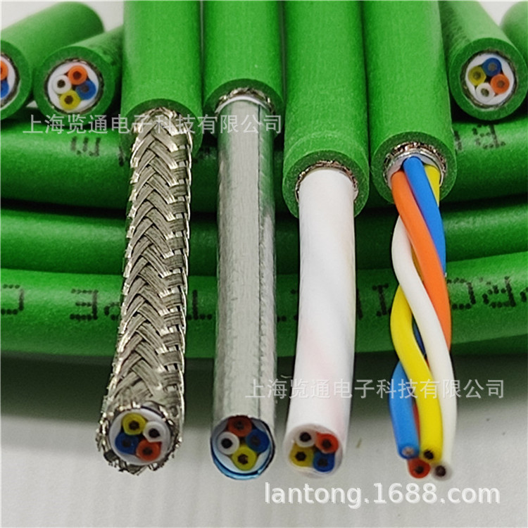 高柔性profinet工业以太网电缆_pn拖链总线通讯线 pnet拖曳通信线