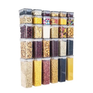 Factory spot fresh -keeping box rectangular grain plastic seal box transparent storage dustproof storage fresh -keeping box