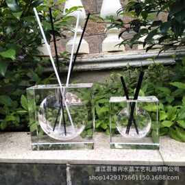 源头厂家直销香水瓶花瓶两用水晶摆件时尚欧式家居软装设计圆孔瓶
