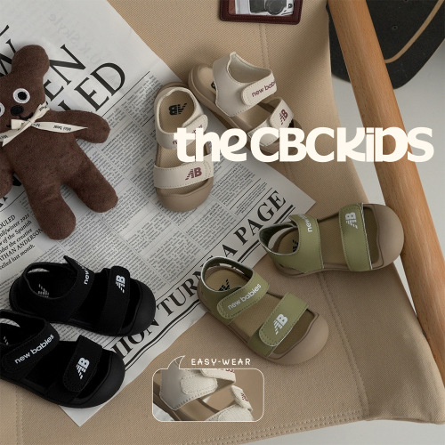 The CBC [Simple Summer] Children's Beach Shoes Spring and Summer Sandals Velcro Toe 245060