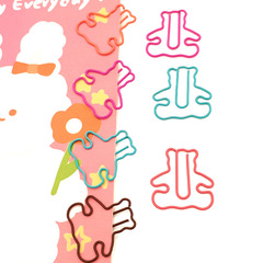 Colorful Little Bear Spiral Clip Case with Woven Line, Irregular Rose-shaped Box, Pack of Spiral Clips, Multi-functional Korean Style Bookmark, Cute Clip