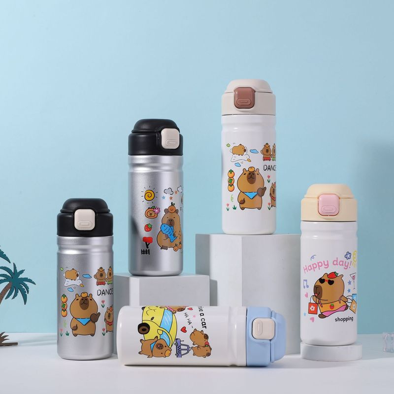高颜値304ステンレス保温カップ携帯かわいいアニメジャンプカップ家庭用ストレートダブル保温カップ|undefined