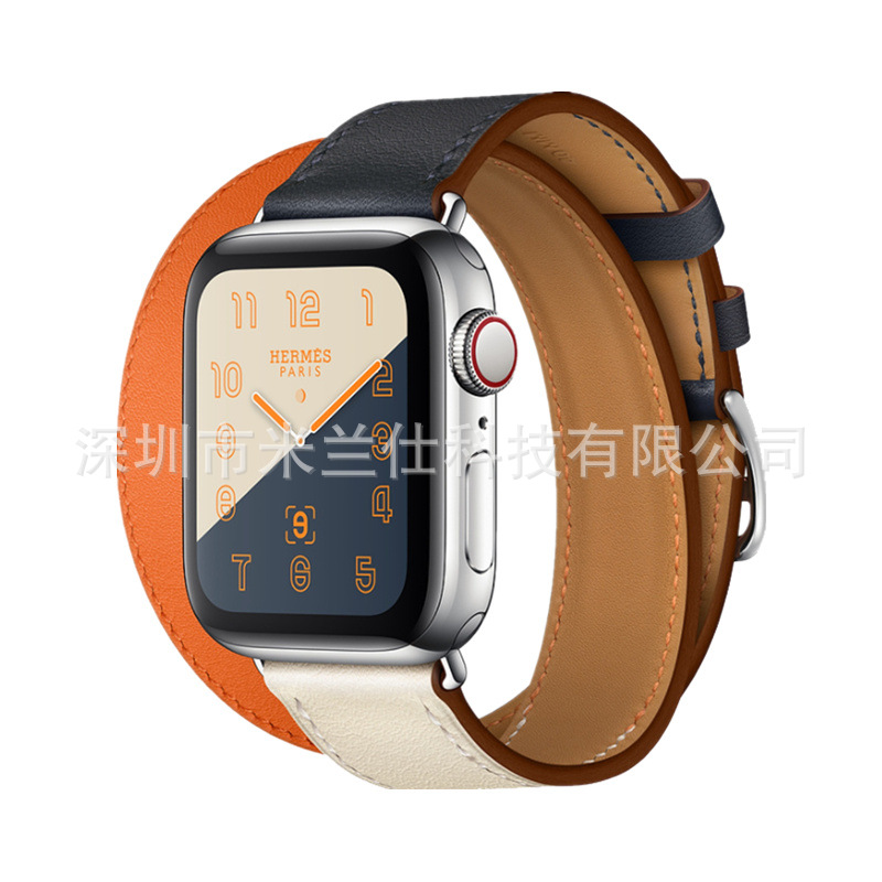 Adecuado para Apple Watch applewatch Correa S9 cuero genuino iwatch456789SE deportes ultra2 fabricante