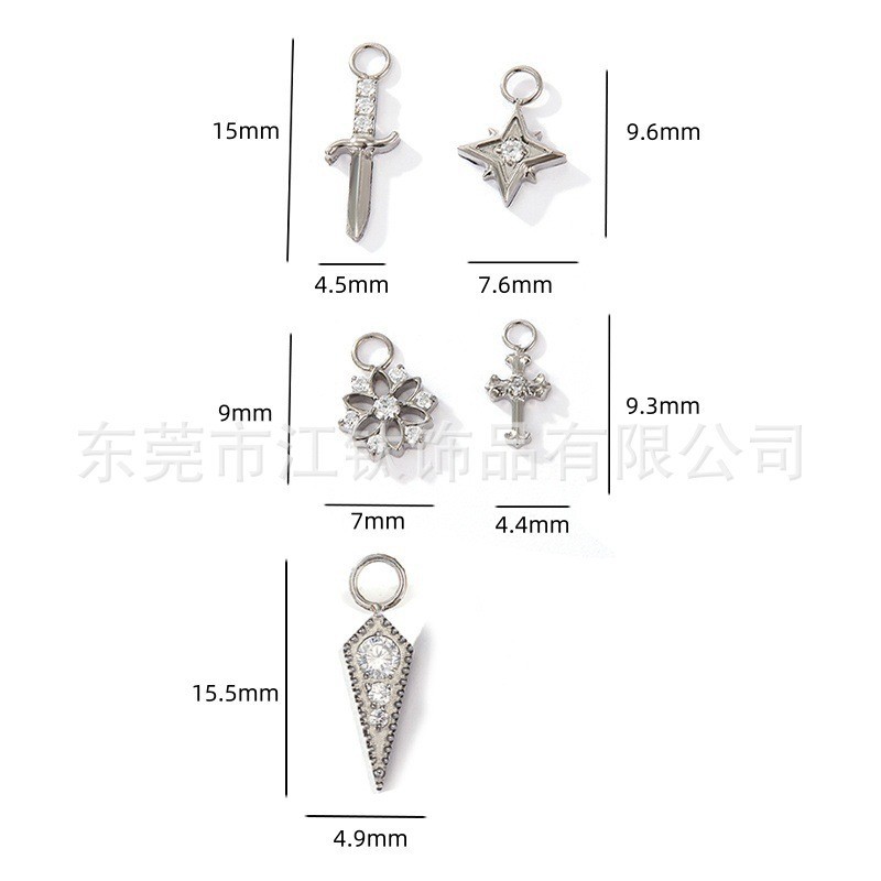 Silver pointed spike labret stud material detail