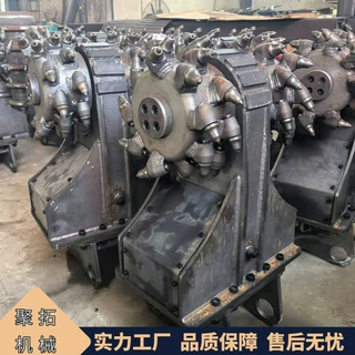 聚拓 液压岩土铣挖机 岩石铣刨头挖掘机 矿山开采隧道掘进头
