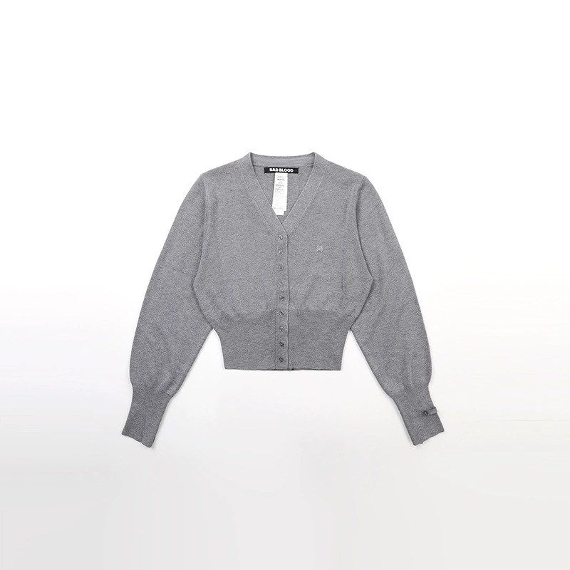 Кардиган-свитер женский slim-fit с V-образным вырезом, американский стиль, на пуговицах