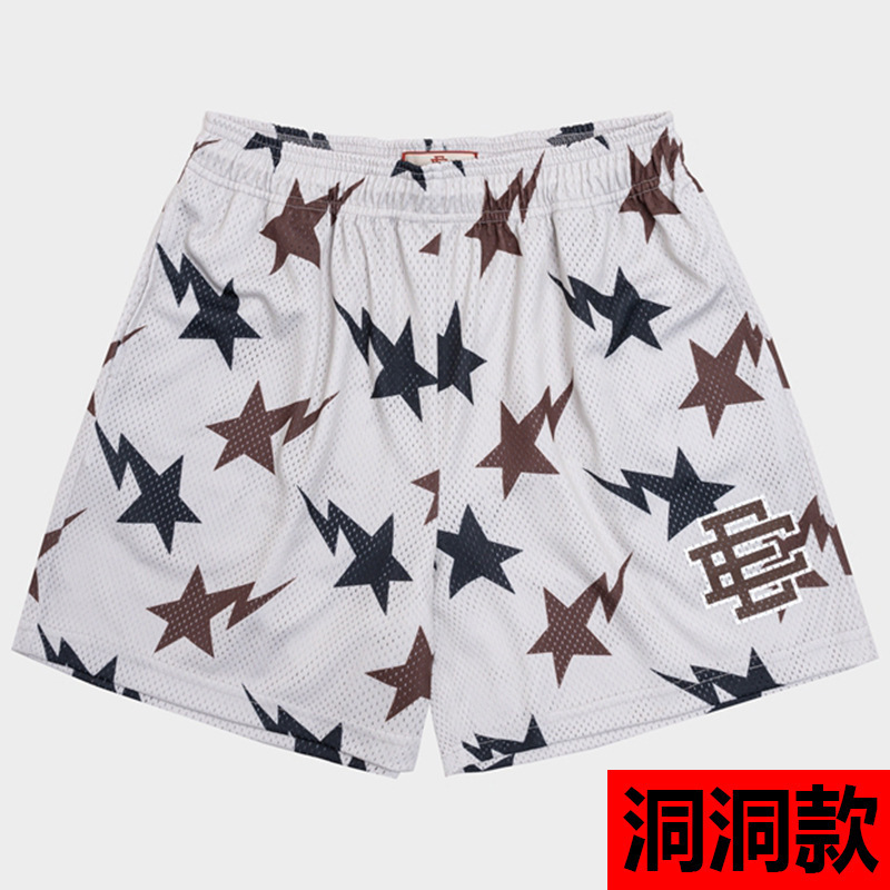 Eric Emanuel EE Pantalones cortos de malla para hombres y mujeres, pantalones de baloncesto deportivo de cuatro puntos