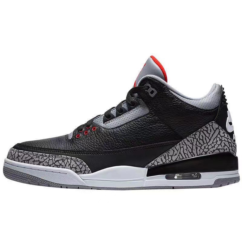 AJ3 negro cemento de carreras azul Fujiwara Hiroshi air mat zapatos de baloncesto Joe3 antideslizante desgaste zapatos deportivos casuales para hombres y mujeres