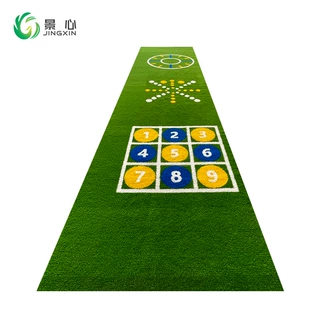 仿真人造草皮健身房绿色合成地毯 刻度功能图案LOGO定制