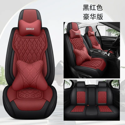 cover seat cushion, Four Seasons Pad - black-and-red-deluxe-version-1