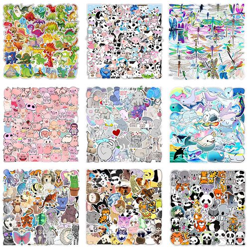 A variety of 50 non-infringing animal cartoon graffiti stickers for cars, mobile phones, tablets, water bottles, decorative waterproof stickers