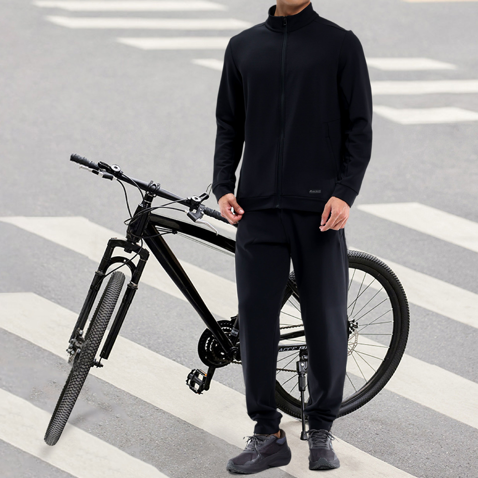 Dijia trajes deportivos para hombres de otoño nuevos productos chaqueta pantalones largos entrenamiento para correr ropa de hombre para montar al aire libre ropa deportiva casual