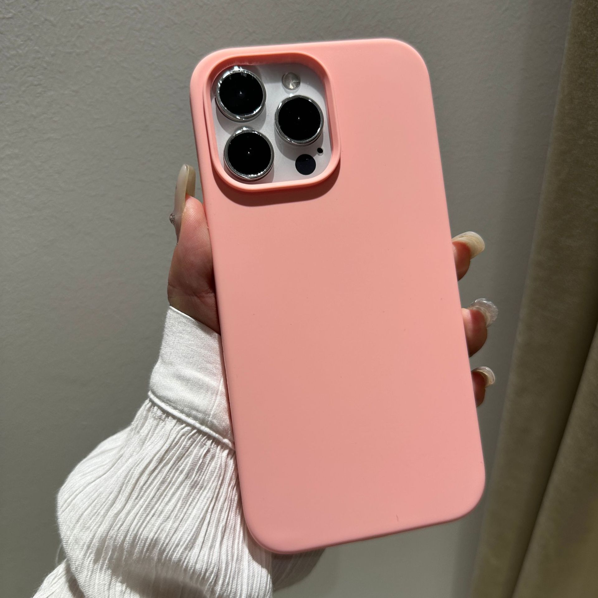 Adecuado para iphone12 funda de silicona líquida Apple 11pro piel sensación esmerilado 12max con LOGO pelusa teléfono caso