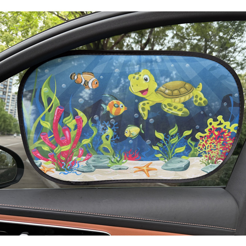Cross-border JIT cartoon-style cute car sunshades, providing sun protection for summer, designed for side windows, and featuring a compact size Cross-border JIT cartoon-style cute car sunshades, providing sun protection for summer, designed for side windows, and featuring a compact size