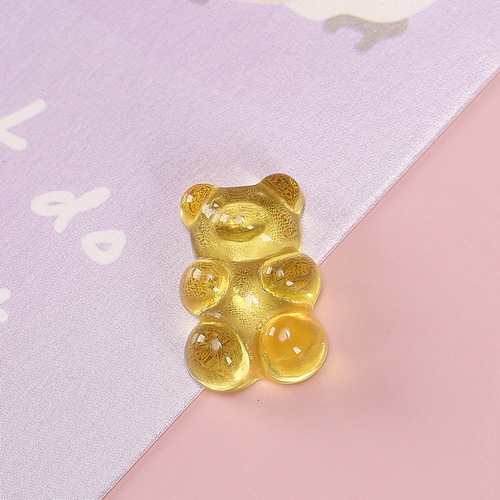 Transparent bear resin diy jewelry accessories materials stationery mobile phone case accessories headwear necklace pendant