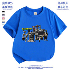 Deformed Zoo Around the Neck Pure Cotton Short Sleeve Boys and Girls Children's Fashion T-shirt ZOONOMALY Summer Loose T 