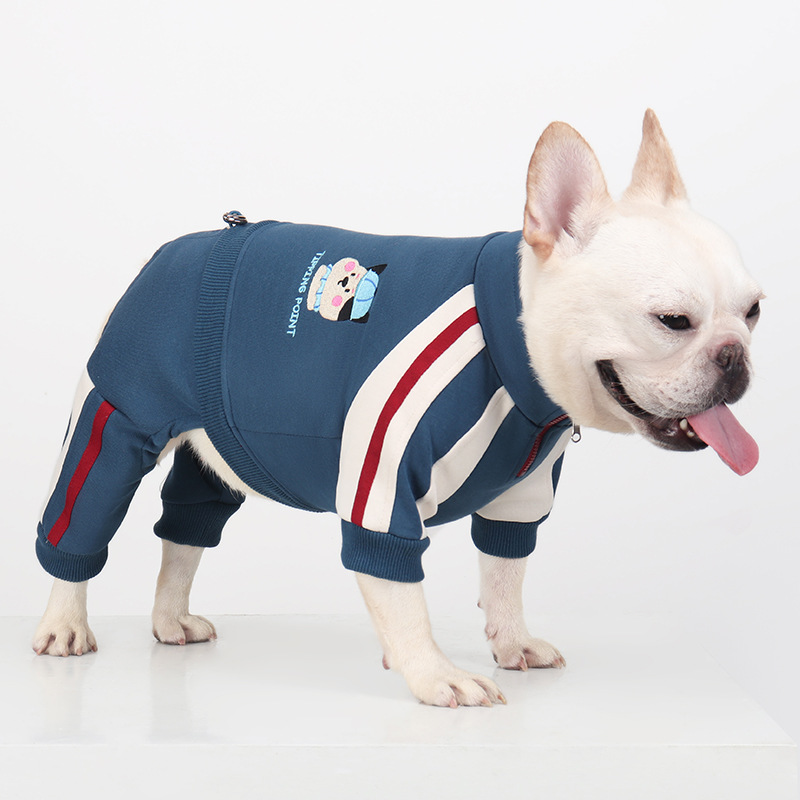 新款运动狗狗衣服四脚衣连体衣宠物小型犬法斗巴哥比熊雪纳瑞秋装