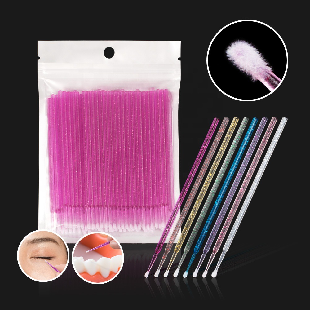 Disposable crystal micro brush eyelash stick application eyelash…