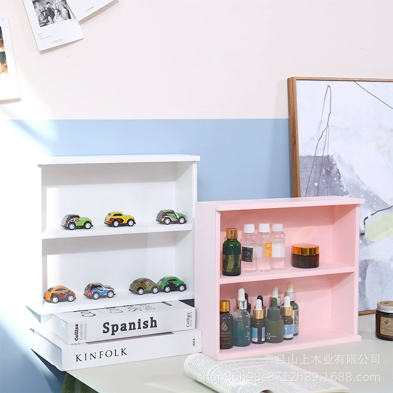 Деревянные двухслойные настольные шкафы для хранения косметики парфюмерные шкафчики модели автомобилей многофункциональные