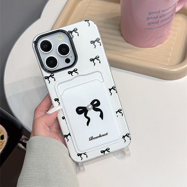 White, Transparent, Black Color Tpu Bow Knot Casual Elegant Cute Phone Cases Phone Accessories