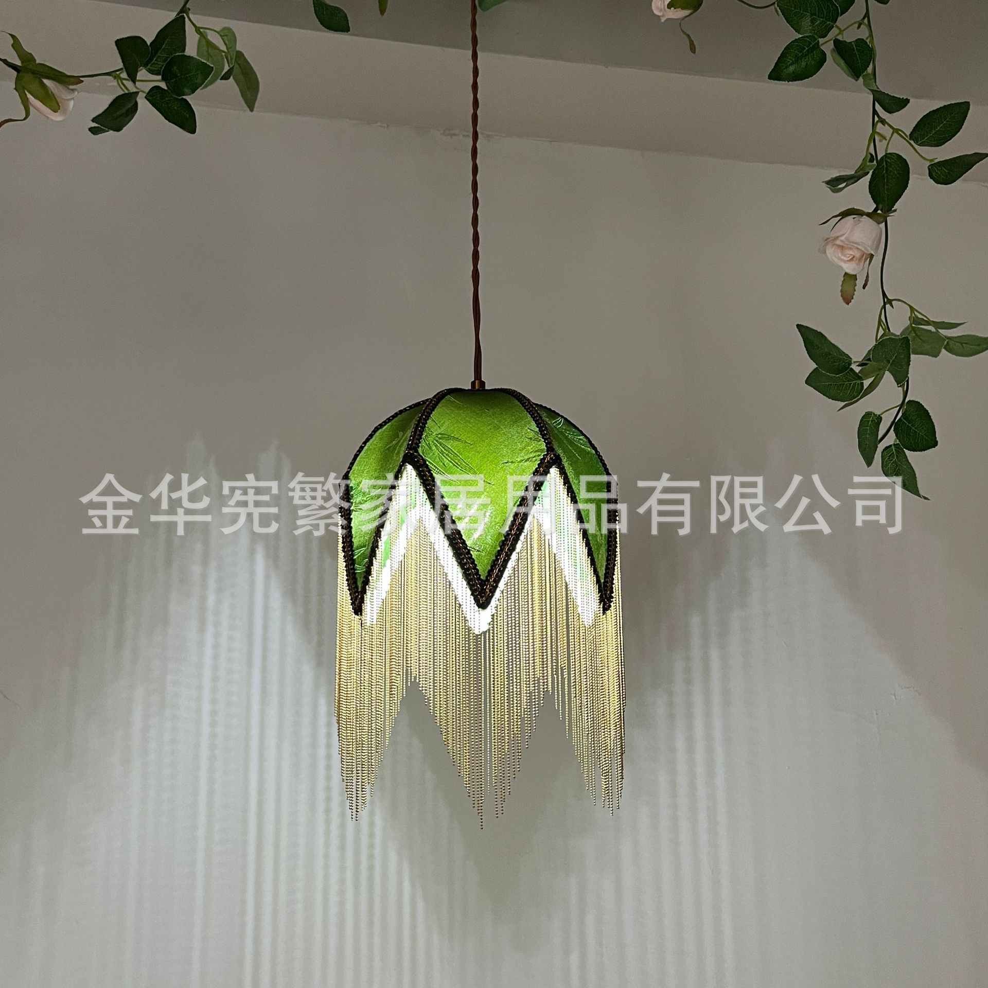 Residencia japonesa retro lámpara de lámpara verde de bambú candelabros restaurante de estilo americano bar bar comedor de cabecera dormitorio