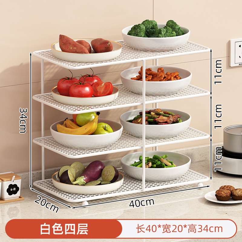 Platos de cocina de mesa multicapa estante de almacenamiento de platos domésticos multifuncional platos de cocina de platos